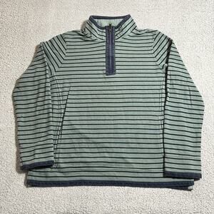 Fat Face Sweater Mens Large Stripe Sweatshirt Airlie 1/4 Zip Pullover High Neck